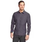 Men's Van Heusen Never Tuck Slim-fit Button-down Shirt, Size: Large, Black