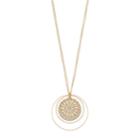 Filigree Circle Pendant Necklace, Women's, Gold