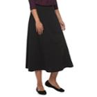 Women's Dana Buchman Pull-on Midi Skirt, Size: Large, Black