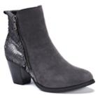 Muk Luks Lizzie Women's Water Resistant Ankle Boots, Size: 9, Dark Grey