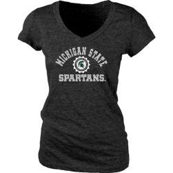 Women's Michigan State Spartans Pass Rush Tee, Size: Medium, Black