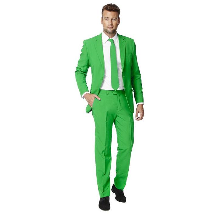 Men's Opposuits Slim-fit Green Novelty Suit & Tie Set, Size: 44 - Regular