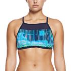 Women's Nike Electrify High-neck Bikini Top, Size: Large, Blue Other