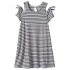 Girls 7-16 & Plus Size So&reg; Patterned Cold Shoulder Swing Dress, Girl's, Size: Xl/14, Turquoise/blue (turq/aqua)