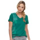 Women's Sonoma Goods For Life&trade; Graphic V-neck Tee, Size: Xxl, Dark Blue