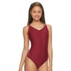 Crochet-side One-piece Swimsuit, Size: Xs, Red