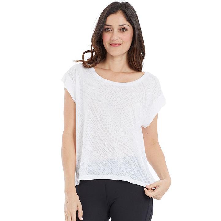 Women's Balance Collection Reagan Relaxed Short Sleeve Tee, Size: Small, White