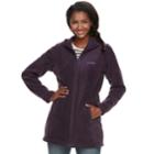 Women's Columbia Three Lakes Hooded Long Fleece Jacket, Size: Small, Drk Purple