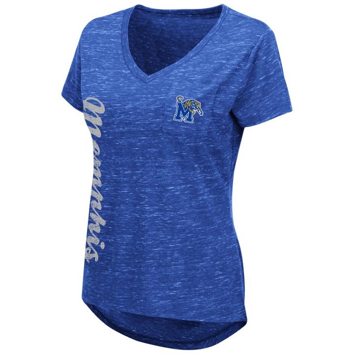 Women's Memphis Tigers Wordmark Tee, Size: Small, Blue (navy)