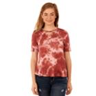 Juniors' Wallflower Lace-front Swing Tee, Teens, Size: Small, Med Pink