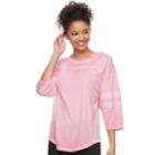 Juniors' So&reg; Varsity Tunic Tee, Teens, Size: Small, Med Pink