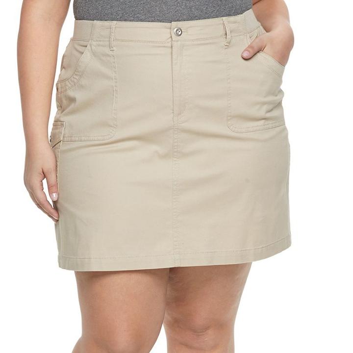 Plus Size Croft & Barrow&reg; Utility Skort, Women's, Size: 20 W, Lt Beige