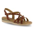 Tuscany By Easy Street Renata Women's Sandals, Size: 6.5 Wide, Med Brown