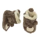 Baby Boy Carter's Brown Bear Slipper Crib Shoes, Size: 0-6 Months