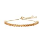 14k Gold Over Silver Citrine S-link Lariat Bracelet, Women's, Size: 9, Orange