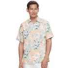 Men's Havanera Classic-fit Floral Dobby Button-down Shirt, Size: Xl, Orange