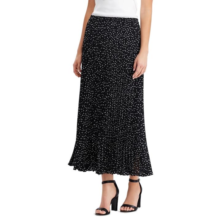 Women's Chaps Floral Pleated Skirt, Size: Xs, Black