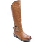 Kisses By 2 Lips Too Too Jive Women's Adjustable Calf Riding Boots, Size: 5.5 Med, Lt Brown