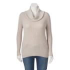 Juniors' Plus Size It's Our Time Cowlneck Ribbed Top, Girl's, Size: 2xl, White Oth