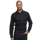 Men's Apt. 9&reg; Slim-fit Stretch Button-down Shirt, Size: Medium, Black