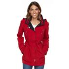 Women's Gallery Hooded Anorak Rain Jacket, Size: Large, Red