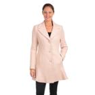 Women's Fleet Street Flounce Wool-blend Coat, Size: Large, Pink
