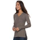 Women's Apt. 9&reg; Mixed Ribbed V-neck Sweater, Size: Xs, Dark Brown