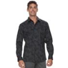 Men's Marc Anthony Slim-fit Stretch Woven Button-down Shirt, Size: Large, Grey