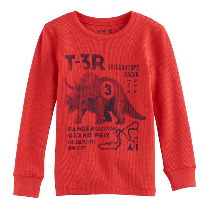 Boys 4-10 Jumping Beans&reg; Thermal Tee, Size: 5, Med Red