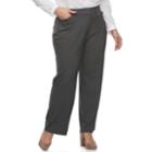 Plus Size Croft & Barrow&reg; Straight Leg Trousers, Women's, Size: 18 - Regular, Med Grey
