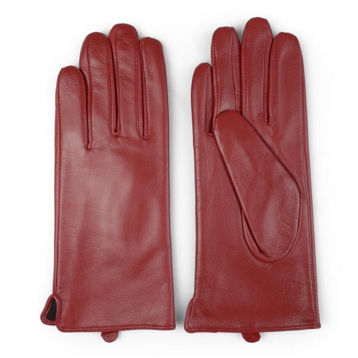 Women's Journee Collection Leather Lined Gloves, Size: Xl, Red