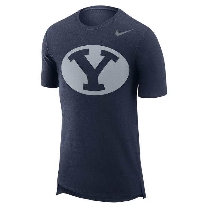 Men's Nike Byu Cougars Enzyme Droptail Tee, Size: Xl, Blue (navy)