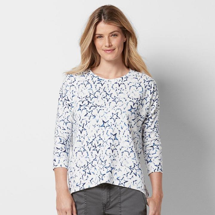 Women's Sonoma Goods For Life&trade; Print French Terry Sweatshirt, Size: Xl, Dark Blue