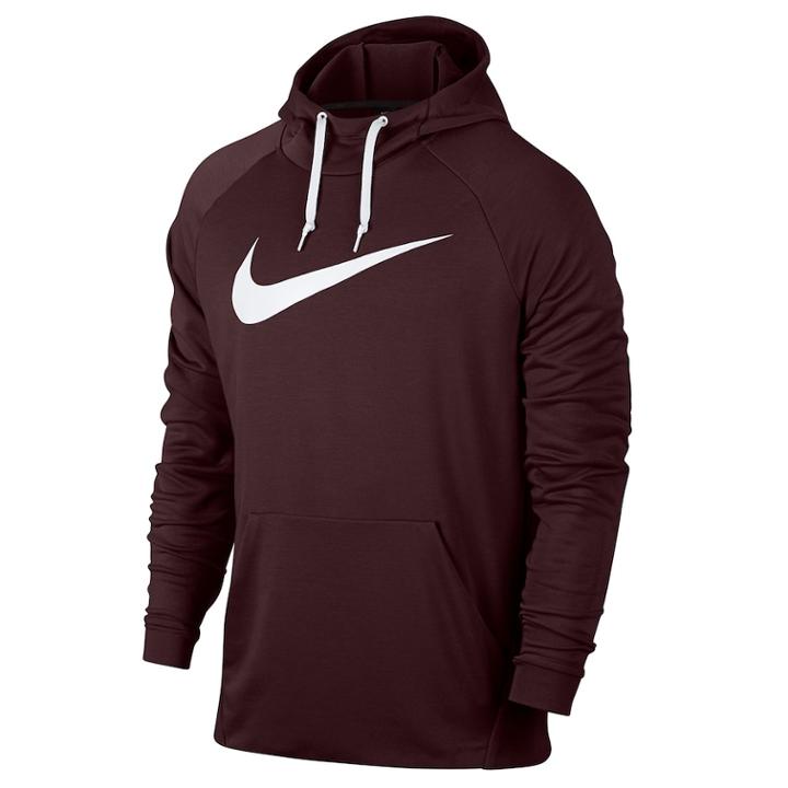 Men's Nike Pull-over Dri-fit Swoosh Hoodie, Size: Xl, Dark Pink