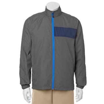Men's C-buk By Cutter & Buck Crosswater Slim-fit Colorblock Lightweight Golf Jacket, Size: Xl, Grey