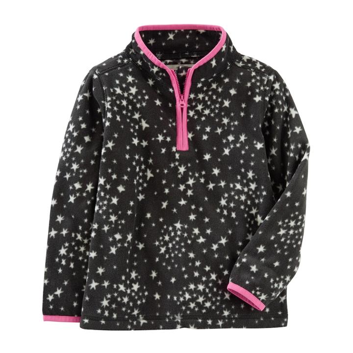 Girls 4-12 Oshkosh B'gosh Microfleece Half Zip Sweatshirt, Size: 6, Green Print