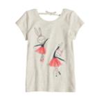 Girls 4-10 Jumping Beans&reg; Tie Back Graphic Tee, Size: 8, Lt Beige