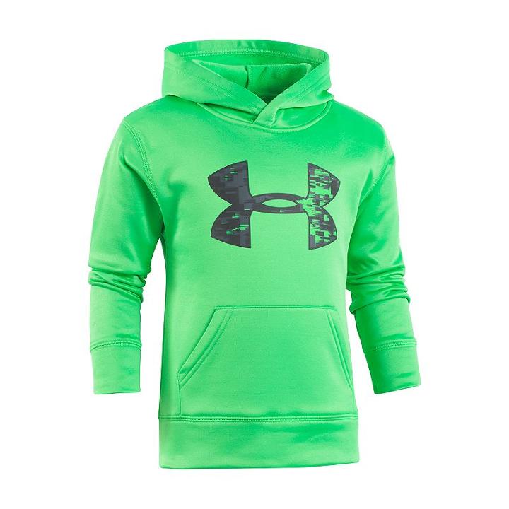 Boys 4-7 Under Armour Logo Hoodie, Size: 7, Lt Green