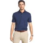 Men's Izod Grid Polo, Size: Medium, Dark Blue