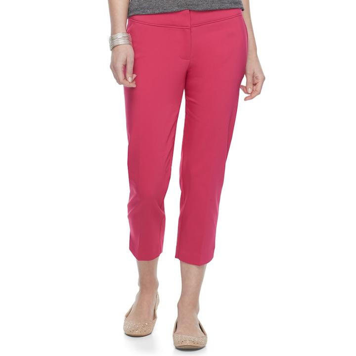 Women's Apt. 9&reg; Torie Capris, Size: 16, Med Pink