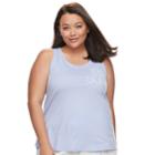 Plus Size Apt. 9&reg; Bridal Graphic Tank, Women's, Size: 3xl, Med Purple