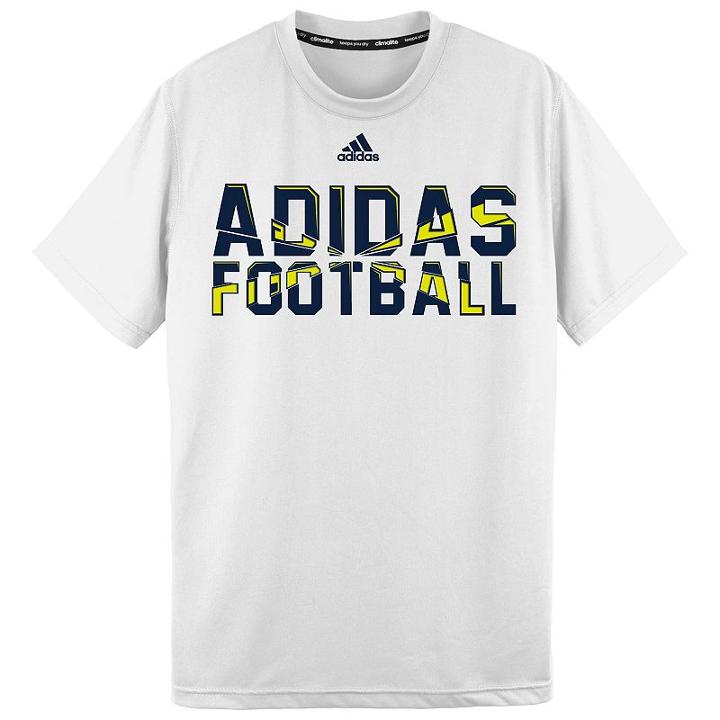 Boys 8-20 Adidas Football Tee, Boy's, Size: Small, White