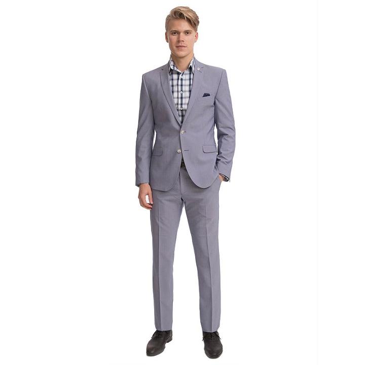 Men's Nick Dunn Slim-fit Unhemmed Suit, Size: 42l 35, Light Blue