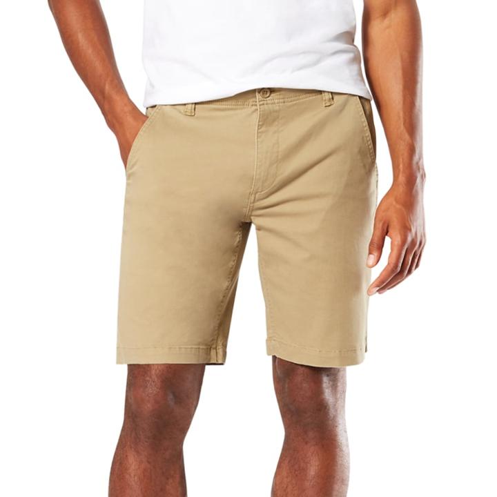 Men's Dockers&reg; Smart 360 Flex Straight-fit Downtime Stretch Shorts, Size: 36, Beig/green (beig/khaki)