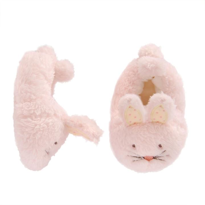 Baby Girl Carter's Pink Bunny Slippers, Size: 6-12months