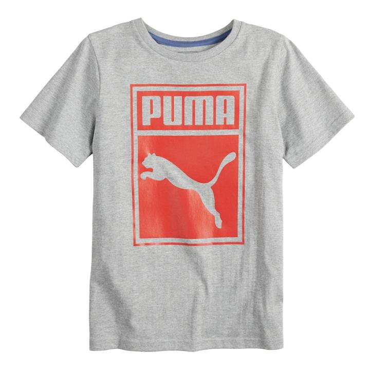 Boys 8-20 Puma Box Tee, Size: Medium, Grey