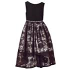 Girls 7-16 Bonnie Jean Sleeveless Soutache Skirt Dress, Size: 16, Black