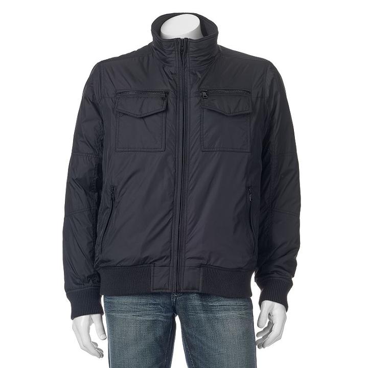 Dockers, Men's Performance Bomber Jacket, Size: Small, Black