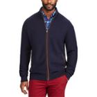 Men's Chaps Classic-fit Zip-front Cardigan Sweater, Size: Xl, Blue (navy)