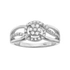 I Promise You Sterling Silver 1/4 Carat T.w. Diamond Halo Promise Ring, Women's, Size: 7, White